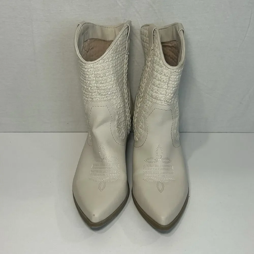 Dolce Vita White Heeled Boots - Picture 2 of 7
